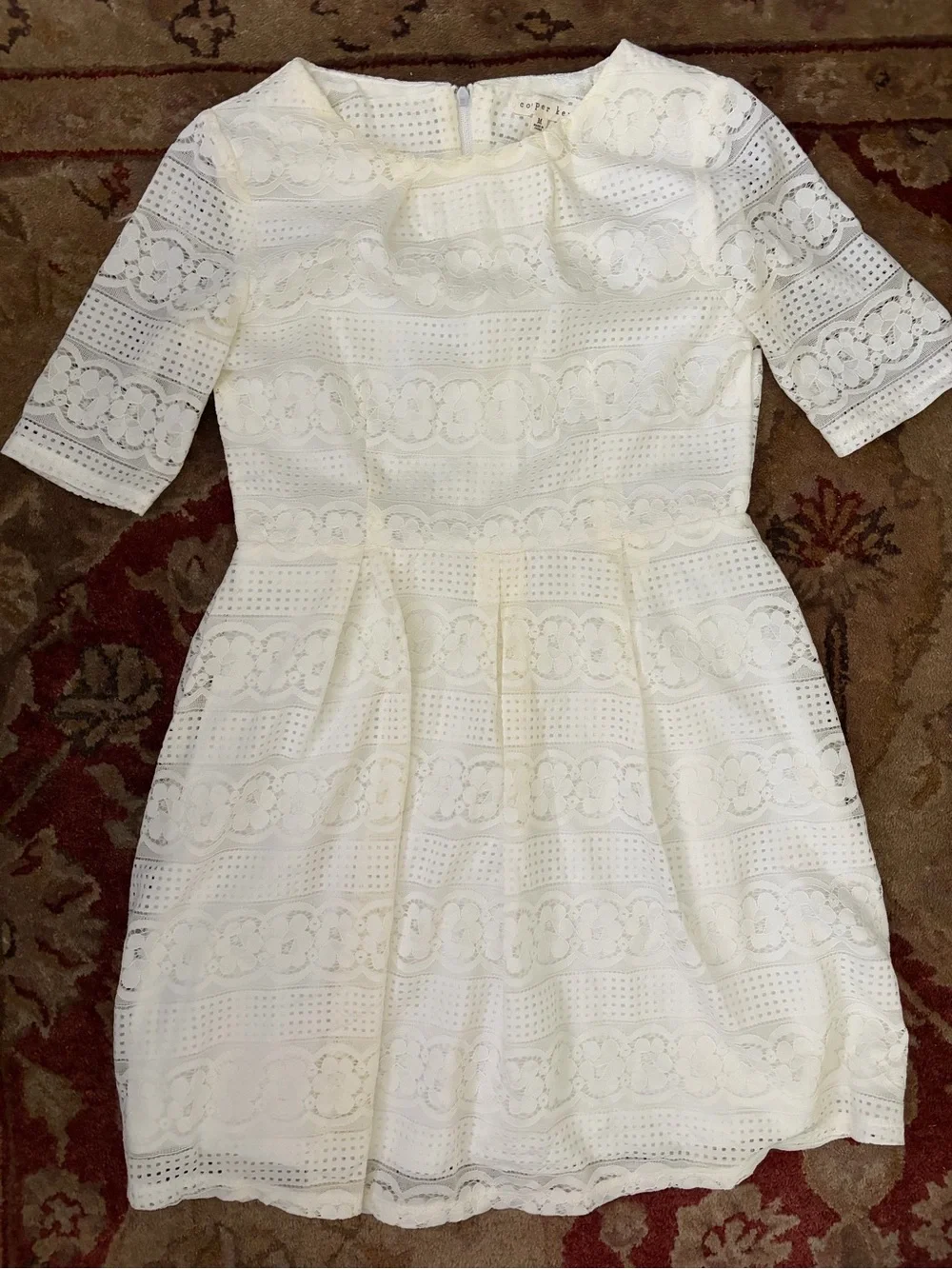 Copper Key Girls White Lace Dress Size Medium